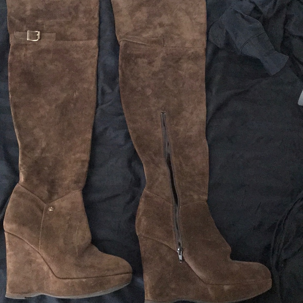 Juicy Couture Thigh High Suede Brown Boots